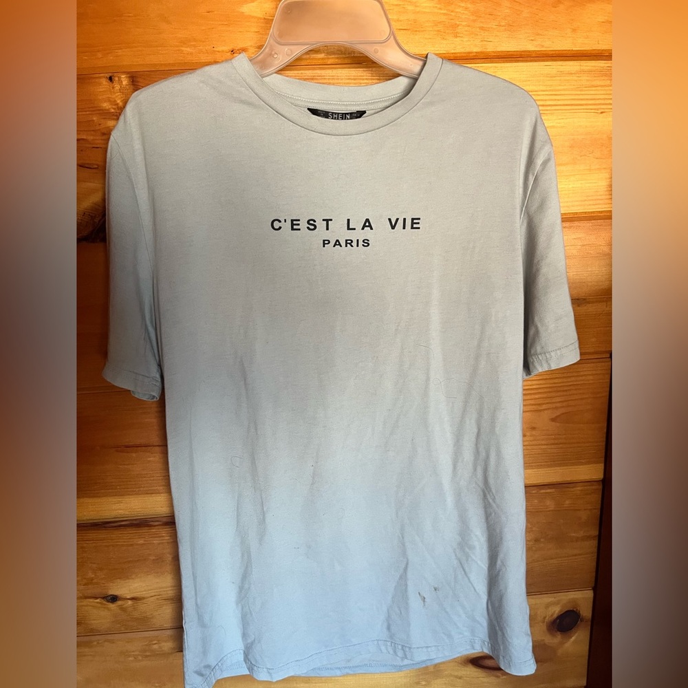 Soft blue oversized tee